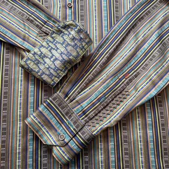 Robert Graham Classic Multicolor Knowledge Wisdom Truth Button Down Shirt‎ Large - Picture 4 of 8